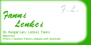 fanni lenkei business card